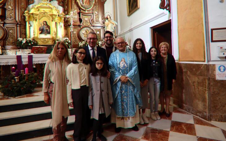 Un momento de la misa. 